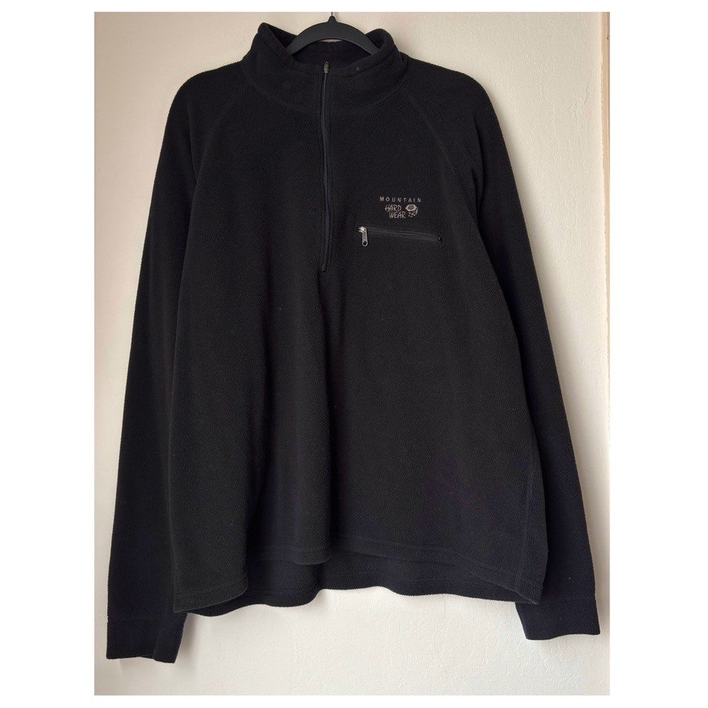 Mountain Hardwear Polartec Quarter Zip Fleece Size XXL Black